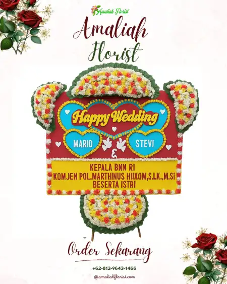 Papan Bunga Pernikahan Monggot
